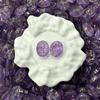 Cuentas de Cristal Ovaladas con Relieve de Rosa, Cuentas de Cristal Iridiscente, Pulsera DIY, Pendientes, Pasador, Accesorios de Cuentas Hechos a Mano