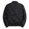 Chaqueta de Algodón para Hombre con Cuello de Béisbol, Acolchado de Diamantes Rellena de Plumón, Cuello y Puños de Canalé, Multicolor, Abrigo Cálido para el Viaje Diario