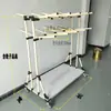 Colgador de arneses de cables, estantería de taller de tubo compuesto inclinada, estante de cables electrónicos con ruedas, estante de materiales ajustable, fabricante
