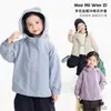Ropa infantil Nuomi Wanzi, chaqueta cortavientos con capucha para niñas, estilo otoño, chaqueta resistente al viento de color liso, top versátil para exteriores
