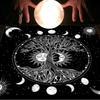 Mantel de Tarot, Mantel de Tarot, Mantel de Tela, Tarot, Fase Lunar, Sol, Árbol de la Vida, Mantel de Franela