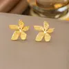 [Colar + Pulseira + Brincos] Design de Nicho Personalizado Europeu e Americano Transfronteiriço Estilo Frio Conjunto de Joias de Aço Titânio Atacado