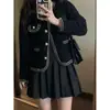 Cardigan Corto de Punto de Terciopelo de Visón de Moda para Mujer, Colección Primavera Temprana, Otoño e Invierno 2025