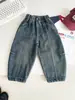 Wind Valley 2026 Outono Novos Jeans Versáteis e Estilosos com Caimento Solto e Barra Dobrada Única para Meninos, Calça Longa Vintage