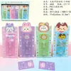 Pacote com 2 ganchos Sanrio com designs de Cinnamoroll, Kuromi e gatinho, ganchos adesivos multifuncionais para pendurar roupas sem furar buracos