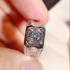 Anillo dominante para hombre chapado en platino 18k anillo de diamante simulado anillo masculino regalo para pareja suministro de puesto en vivo