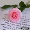 Rosas Moisturizantes Simuladas Decoração de Casa Adereços de Casamento Flores Artificiais Flor Simulada Ramo Único Sensação de Umidade Rosas de Seda
