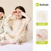 [100% Algodão] Conjunto de Roupa Íntima Bebê Família Dudu Algodão Puro Roupas de Casa Outono Infantil Meninos Meninas Blusa de Outono Calça de Outono
