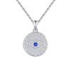 Nuevo Modelo Huasheng, Diseño de Nicho, Collar con Colgante Geométrico Redondo Ojo del Diablo Europeo y Americano, Ojos Azules, Venta Caliente