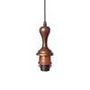 Cable de Lámpara Colgante Color Nogal Retro Portalámparas E27 Base de Lámpara Estilo Americano Mesita de Noche Pasillo Comedor Cafetería Accesorio Universal