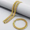 Pulsera Sencilla de Cadena Lisa Tejido Doble Pulido en Cuatro Lados Venta al por Mayor Hip-Hop Personalizado Múltiples Tamaños Cadena de Látigo de Caballo Acero de Titanio Collar para Hombre