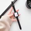 Correa compatible con Apple Watch S9, Apple Watch, iWatch 765SE, hebilla de mariposa, patrón de lichi, color a juego.