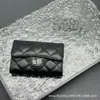 2025 Monedero de Monedas Estilo Chanel CF Portatarjetas Acolchado Bolso Pequeño Multifuncional Cartera Monedero Bolsa para Auriculares Adecuado