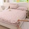 2026 Novo Modelo Classe A Grau Materno e Infantil Estilo Coreano Renda Floral Conjunto de Três Peças e Conjunto de Quatro Peças Lençol de Cama