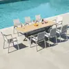 Mesas e cadeiras para pátio externo, mesas e cadeiras de chá ao ar livre, mesas de jantar comerciais de lazer para terraço externo, conjuntos de mesa e cadeira para jardim de villa