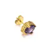 Nuevos pendientes de aro con cruz de circón incrustado de estilo retro de alta gama, pendientes de acero de titanio simples y versátiles para hombres y mujeres, estilo japonés y coreano, venta directa