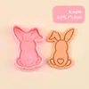Serie de Conejos Cortador de Galletas 3D Realista DIY Diseño de Presión Tridimensional Molde para Galletas Fondant Material de Grado Alimenticio