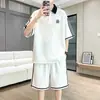 Conjunto de Camisetas de Manga Curta para Meninos Jovens, Estudantes do Ensino Médio e Fundamental, Camisa Polo com Gola de Seda Gelada, Roupa de Verão Bonita para Crianças Maiores