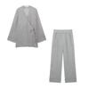 AliExpress transfronterizo ropa nueva para mujer comercio exterior al por mayor ZR en stock lino colgante kimono abrigo pantalones de pierna ancha traje