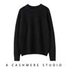 Suéter de Caxemira para Mulheres, 100% Caxemira Pura, Estilo Grosso de Outono e Inverno, Mangas Raglã, Gola Redonda, Fio com Fio Dourado, Suéter Básico de Tricô de Manga Comprida