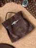 Bolso Kelly de Piel de Vaca Esmerilada de Primera Capa para Mujer 2026 Nuevo Estilo Retro Bolso Tote de Gran Capacidad Bolso Cruzado de Piel Genuina