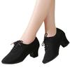 Zapatos de Baile para Danza Cuadrada de Mujer Suela Blanda Danza Latina Zapatos de Baile de Mujer Tela Oxford Exterior Transpirable Zapatos de Baile Baile de Salón