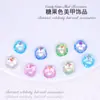 Acessórios de Arte de Unhas de Cristal de Verão Doces Coloridos Quadrados Diamante de Gelo Transparente Super Brilhantes Decorações de Celebridade da Internet para Unhas