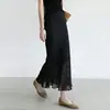 Falda de Lunares Negros para Mujer, Tendencia Verano 2026 Nueva Moda Versátil Falda de Línea A