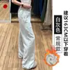 Pantalones deportivos ajustados de color azul marino para mujer, nueva colección otoño 2025, de cintura alta, adelgazantes, forrados de forro polar, pantalones casuales de pierna ancha