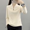 Camiseta Térmica Macia Outono e Inverno para Mulheres, Gola Alta de Manga Longa, Top à Prova de Frio e Quente, Jaqueta de Lã, Camada Base para Esportes ao Ar Livre