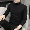 Selección premium de camisetas de manga larga de cuello medio para otoño e invierno para hombre, tops de otoño de color liso, camisetas base para primavera y otoño, camisas de otoño de cuello medio
