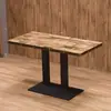 Mesa de negociación engrosada, habitación de hotel en alquiler, restaurante de comida rápida, juego de mesa y sillas para té de burbujas y bocadillos, cafetería, mesa cuadrada pequeña de color pizarra