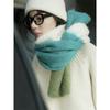 Bufanda de Lana Suave y Relajada Estilo Coreano para Mujer, Nueva Moda de Invierno, Bufanda Larga de Lana Suave, Esponjosa y Cómoda