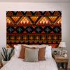 Tapiz bohemio de felpa nórdica con diseño de mandala para dormitorio, diseño de tela colgante, para mesita de noche