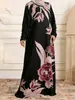 Vestido Suéter con Estampado Floral Innovador para Mujer 2026, Cuello Redondo, con Bolsillos, Estilo Elegante