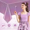 Mantel de Mesa Amazon Transfronterizo Rosa Brillante Estrella Holográfica Láser Desechable Brillante para Fiesta con Estrellas Brillantes
