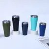 Taza de coche de doble capa de acero inoxidable personalizada con pajilla, aislada para mantener las bebidas calientes o frías, vaso de cerveza resistente al hielo, taza termo portátil para coche