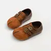 Zapatos Retro de Ante Color Melaard para Niñas Zapatos Nuevos de Primavera/Otoño para Niños Suela Suave Punta Dividida Sintética Estampado de Leopardo Birkenstock Modernos