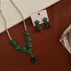 Conjunto de Joias para Noiva, Colar de Duas Peças de Alto Padrão, Brincos, Pulseira, Vestido de Casamento, Luxuoso e Elegante, Acessórios Versáteis
