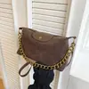 Bolso de hombro retro de gamuza transfronterizo, nuevo bolso tipo almohada con correa de cadena 2026, moderno y versátil, gran capacidad, bolso cruzado