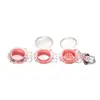 Pedido personalizado: Estuche Mini Redondo Bicolor Monocromático para Sombras de Ojos con Cierre a Presión, Encadenable, Pinza Trasera Desmontable, Empaque de Plástico