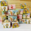 Caja de papel Labubu, caja de papel vacía, caja de embalaje miniatura plegable, caja de dibujos animados, lindos bocadillos, casa de juegos, arcade