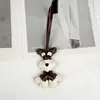Schnauzer Perro Cuero Regalo Collar Personalizado Cachorro Creativo Llavero para Coche Colgante para Bolso Al por Mayor