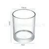 Frasco de Vidro para Vela de Aromaterapia Frasco Refil Transparente Elegante Simples Caseiro Enfeites para Atmosfera Caseira
