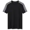 Conjunto clássico de três peças transfronteiriço com shorts de manga curta camiseta masculina de seda gelada de secagem rápida roupa de duas peças de alta qualidade para atividades de team building masculina
