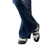 Edición Lan Gui~Zapatos Cálidos y Peludos con Forro de Lana y Hebilla, Zapatos Mary Jane, Zapatos Planos de Punta Redonda, Zapatos Pequeños de Cuero con Correa Única