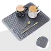 Tapete de Drenagem de Silicone, Tapete de Drenagem de Silicone de Cozinha para Bancada de Qualidade Alimentar, Resistente a Altas Temperaturas, Fácil de Limpar, Tapete de Corte Silencioso