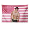 Bandera de Apoyo Estrella Transfronteriza Amazon Temu Fondo de Bandera Americana Rosa Personalizado Personaje Patrón Personalizado Poliéster