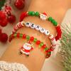 Terno Transfronteiriço Novo Europeu e Americano Natal Papai Noel Presente Moda Colorido Feito à Mão Pulseira de Cerâmica Macia