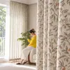 Cortinas de estilo leve e fresco francês cortinas de varanda translúcidas que transmitem luz mas não revelam o interior toque de alta qualidade sala de estar cortinas de linho translúcidas novo estilo